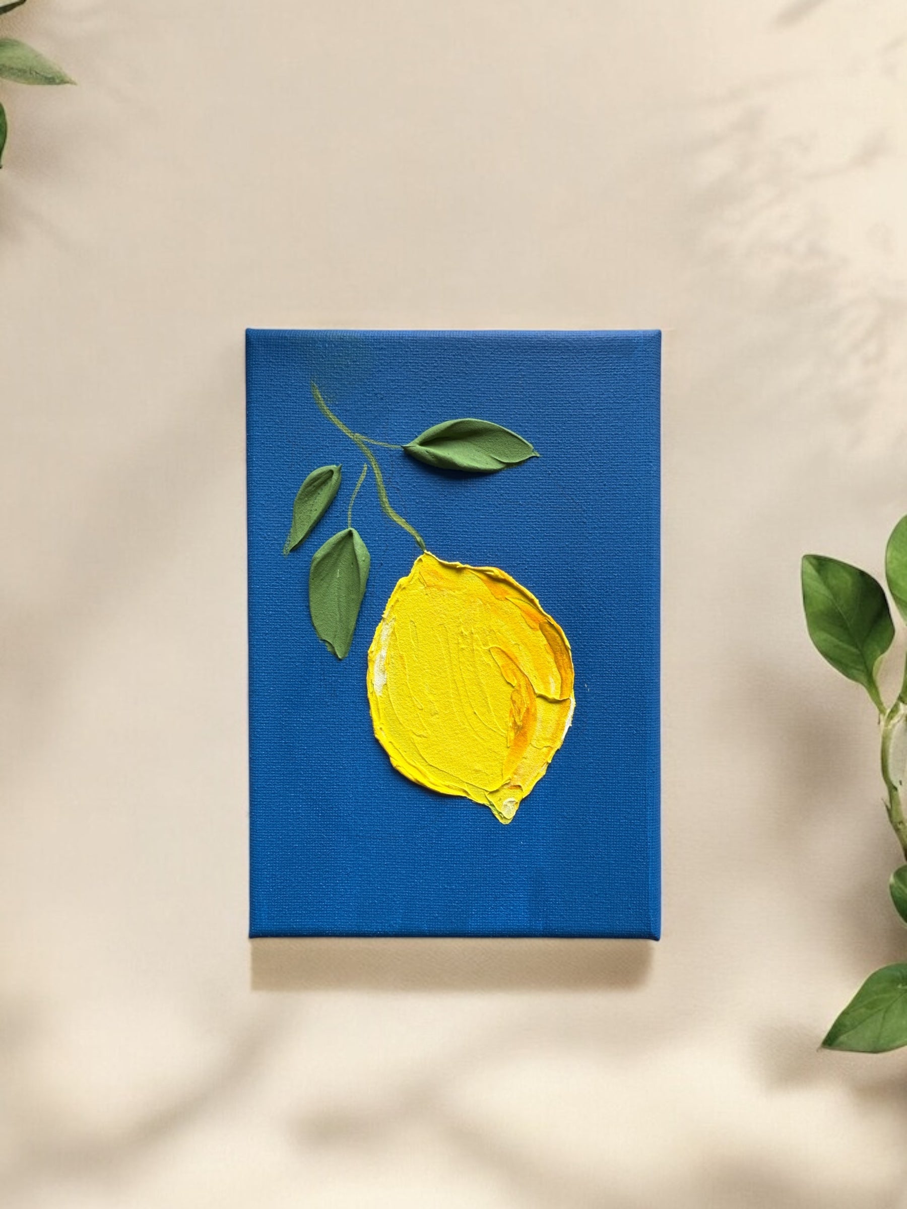 Lemon Textured Art | Fruit Textured Painting – Textures and Beyond